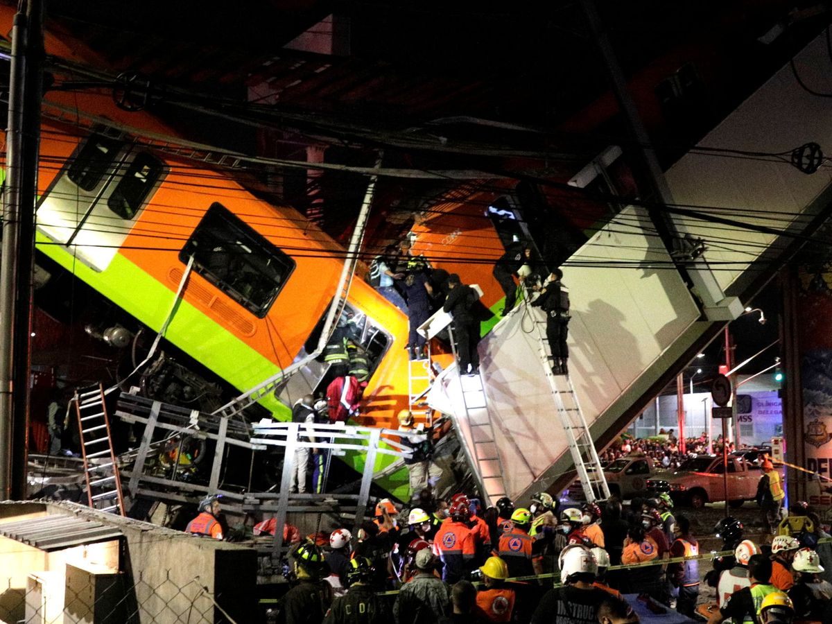 Foto: Accidente de metro en Ciudad de México. (Reuters)