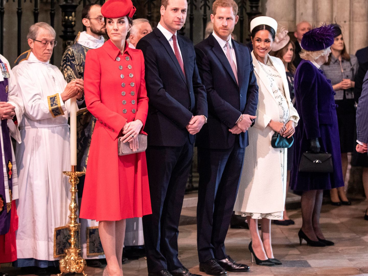 Los duques de Sussex y los duques de Cambridge celebrando el Día de la Commonwealth. (Reuters)