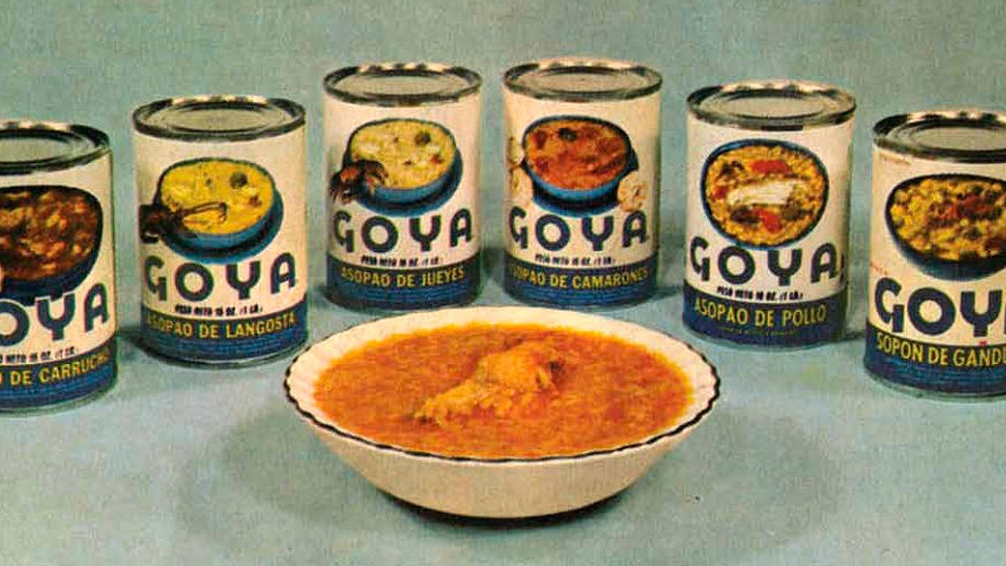 El lineal de sopas enlatadas de Goya en 1959. (Goya Foods)