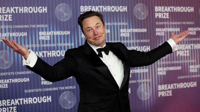 Foto de Elon Musk en los Premios Breakthrough de Los Ángeles