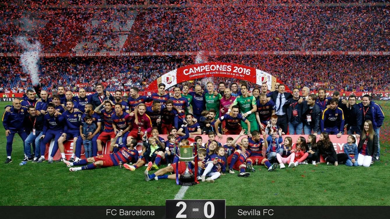 Foto: Es la 28ª Copa del Barça. (Sergio Pérez/Reuters)