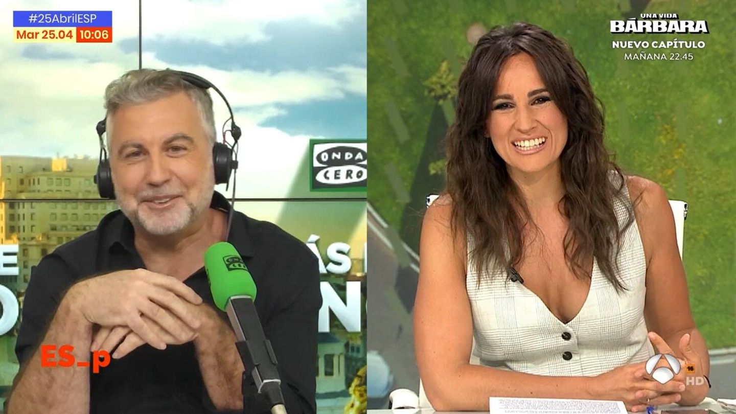 Carlos Alsina y Lorena García en 'Espejo público'. (Atresmedia Televisión)