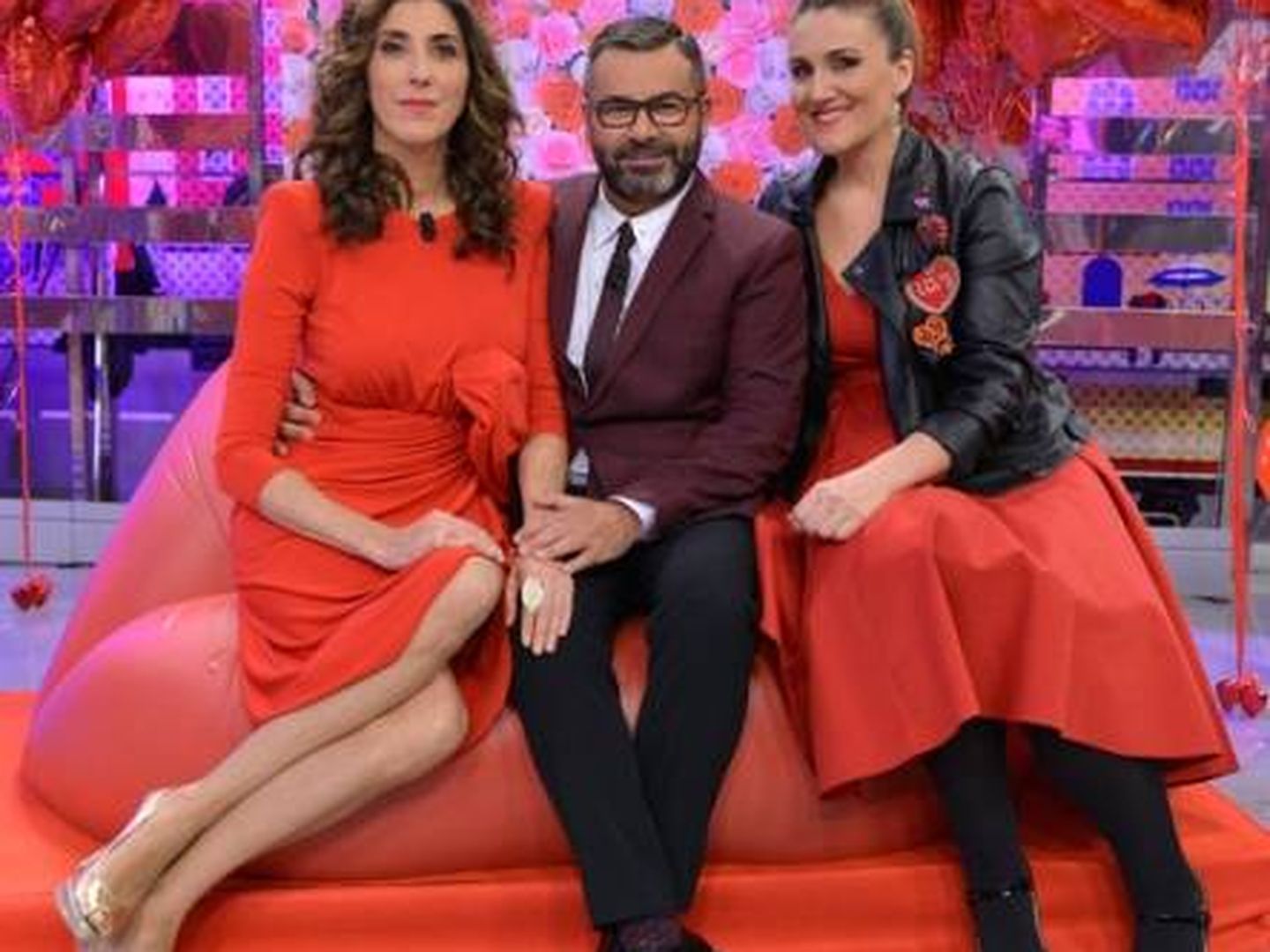 Jorge Javier, Paz Padilla y Carlota Corredera, narradores de la novela televisada 'Sálvame' (Telecinco)