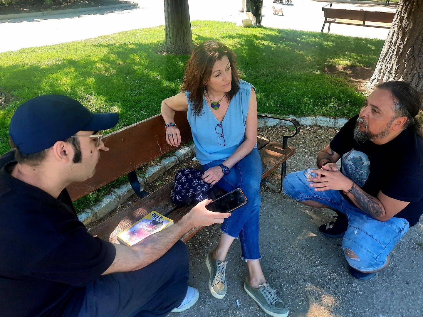 Entrevista a Mari Cruz en el Parque de El Retiro. (Cedida)