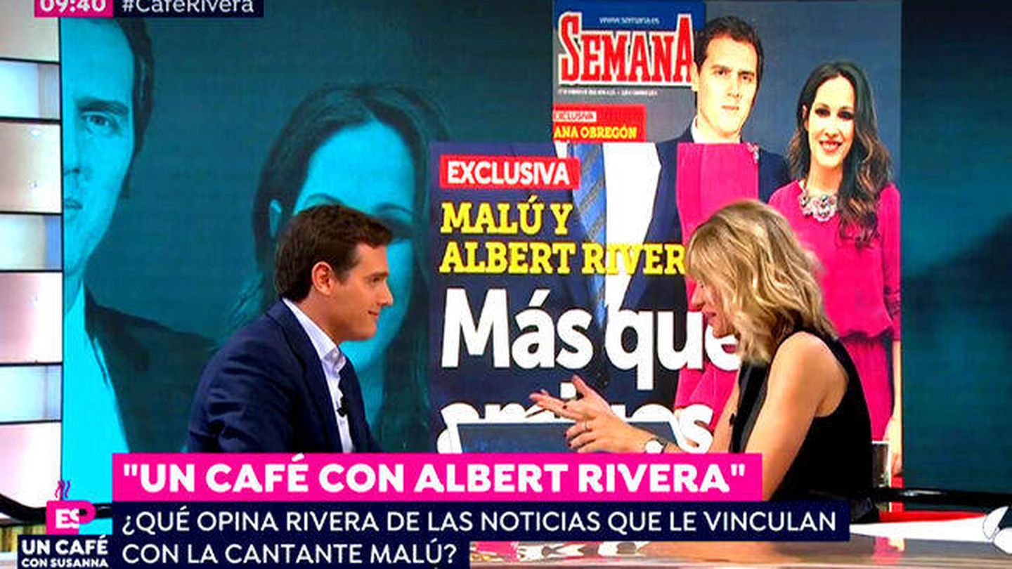 Captura de la entrevista entre Rivera y Malú.(Atresmedia)