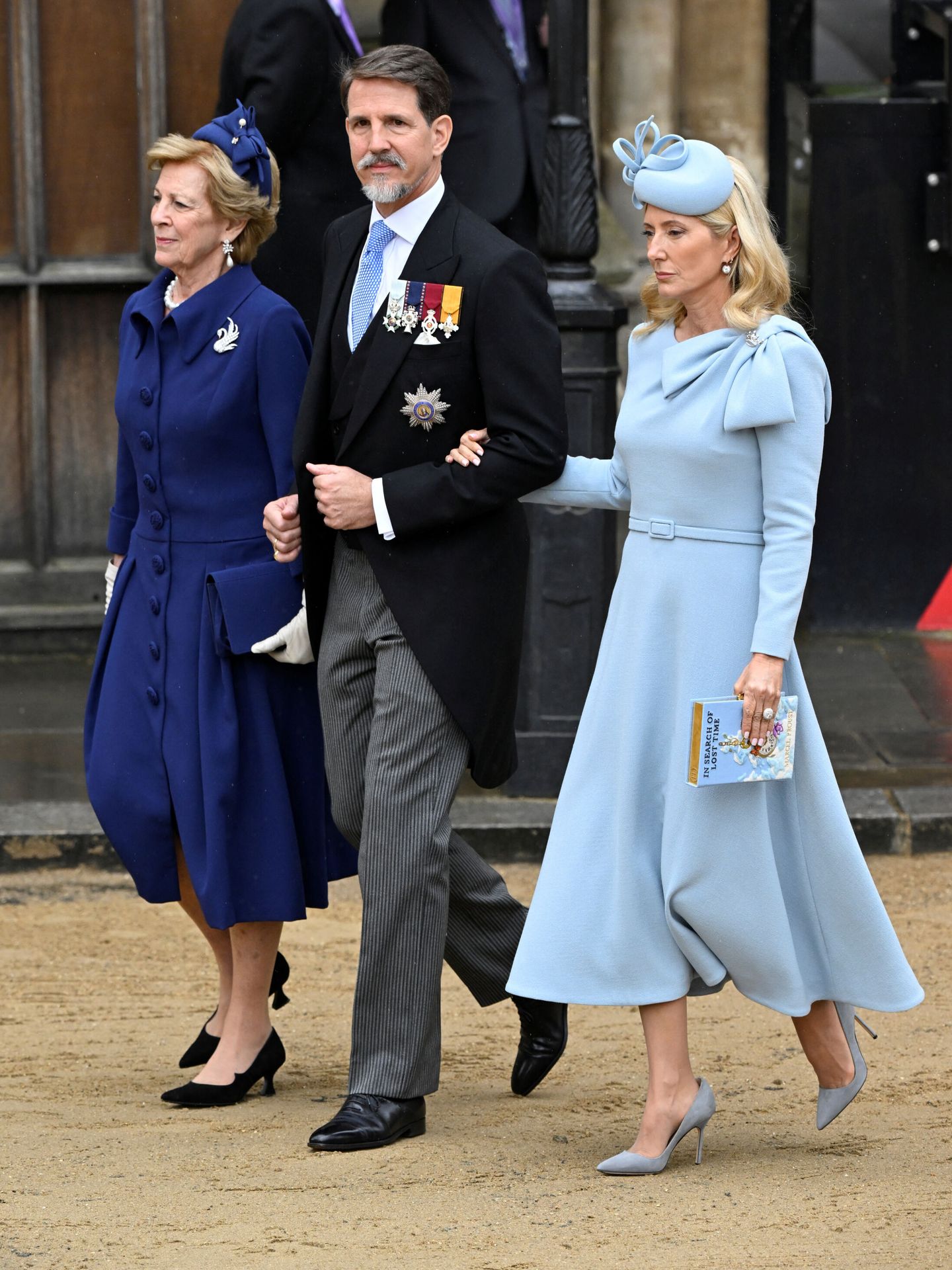 Pablo de Grecia, junto a su madre y su esposa. (Reuters)