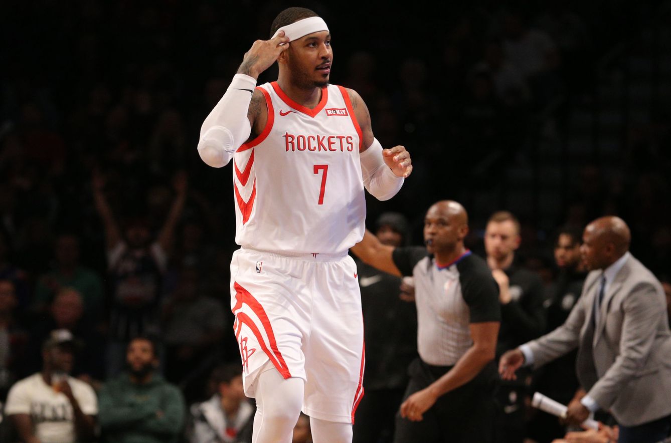 Carmelo Anthony no encontró su sitio en los Rockets. (Reuters)