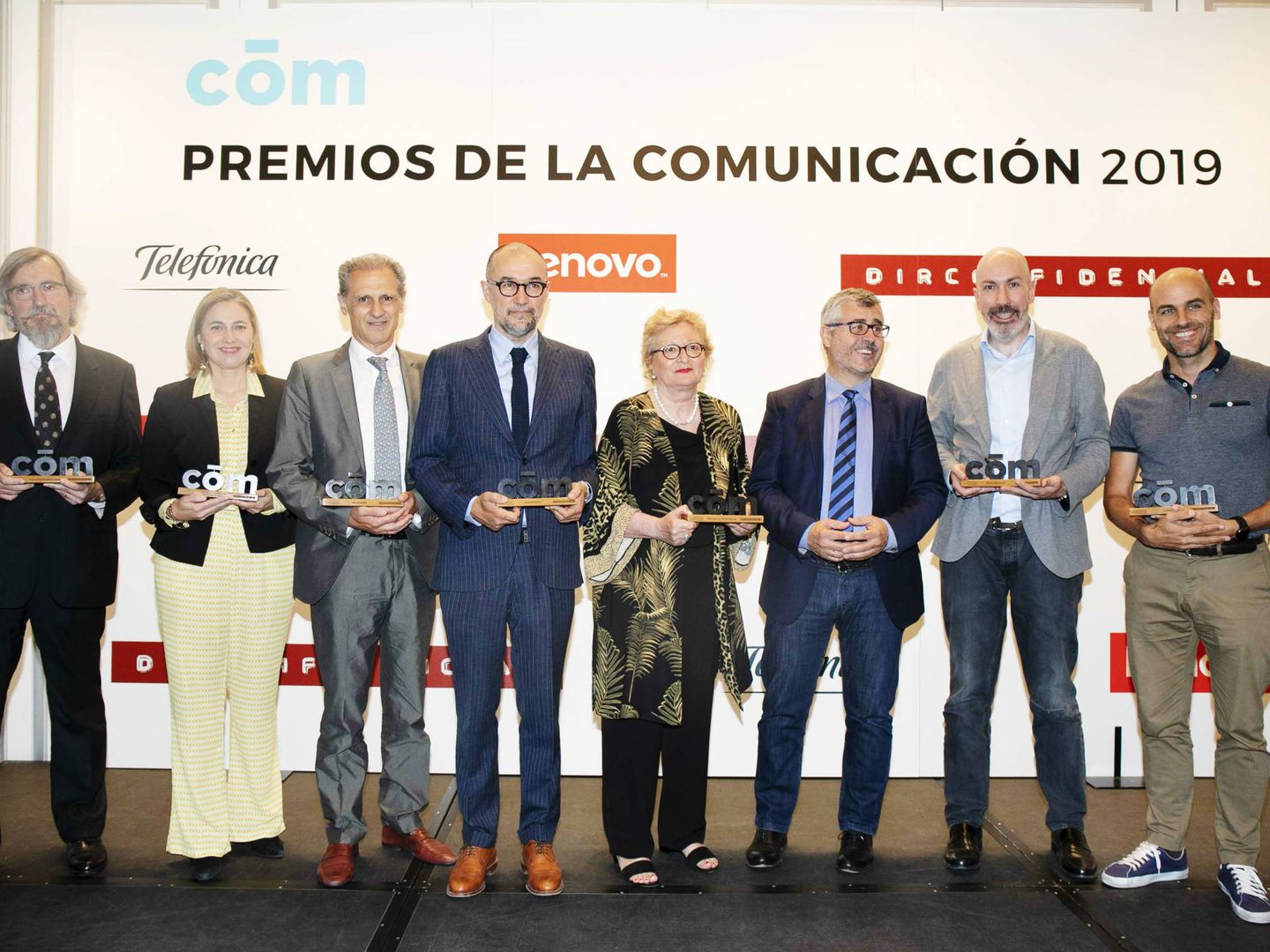 Ganadores de  la primera edición de los Premios de la Comunicación organizados por 'Dircomfidencial'