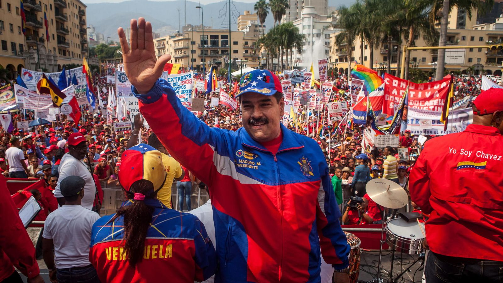 Foto: El presidente venezolano, Nicolás Maduro, en la celebración del Día del Trabajador. (EFE)