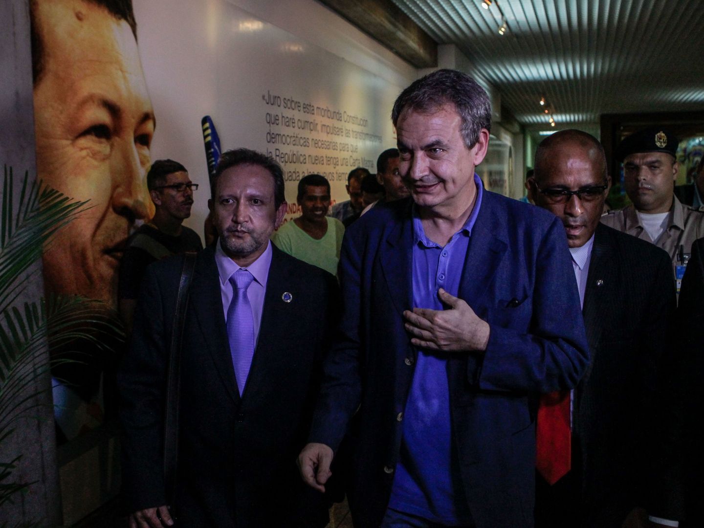 Zapatero, a su llegada al aeropuerto de Maiquetía, en Caracas, el 8 de julio. (EFE)