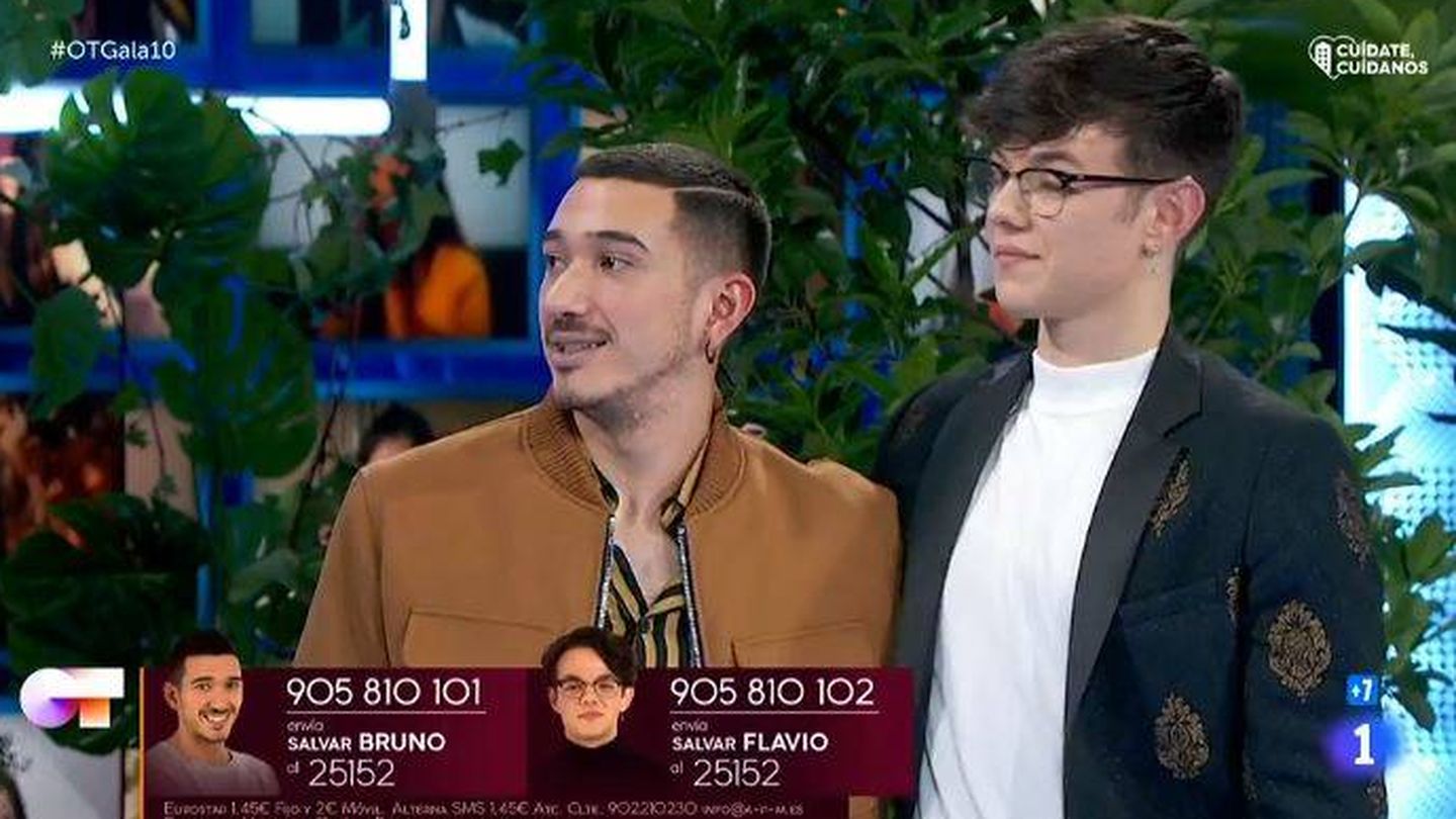 Bruno y Flavio, nominados de la gala 10. (RTVE)