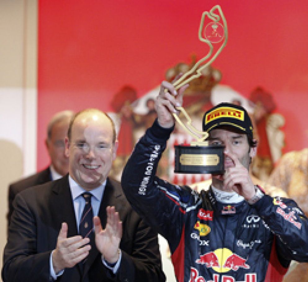 Foto: Webber gana el GP de Mónaco y Alonso, tercero, es el nuevo líder en solitario