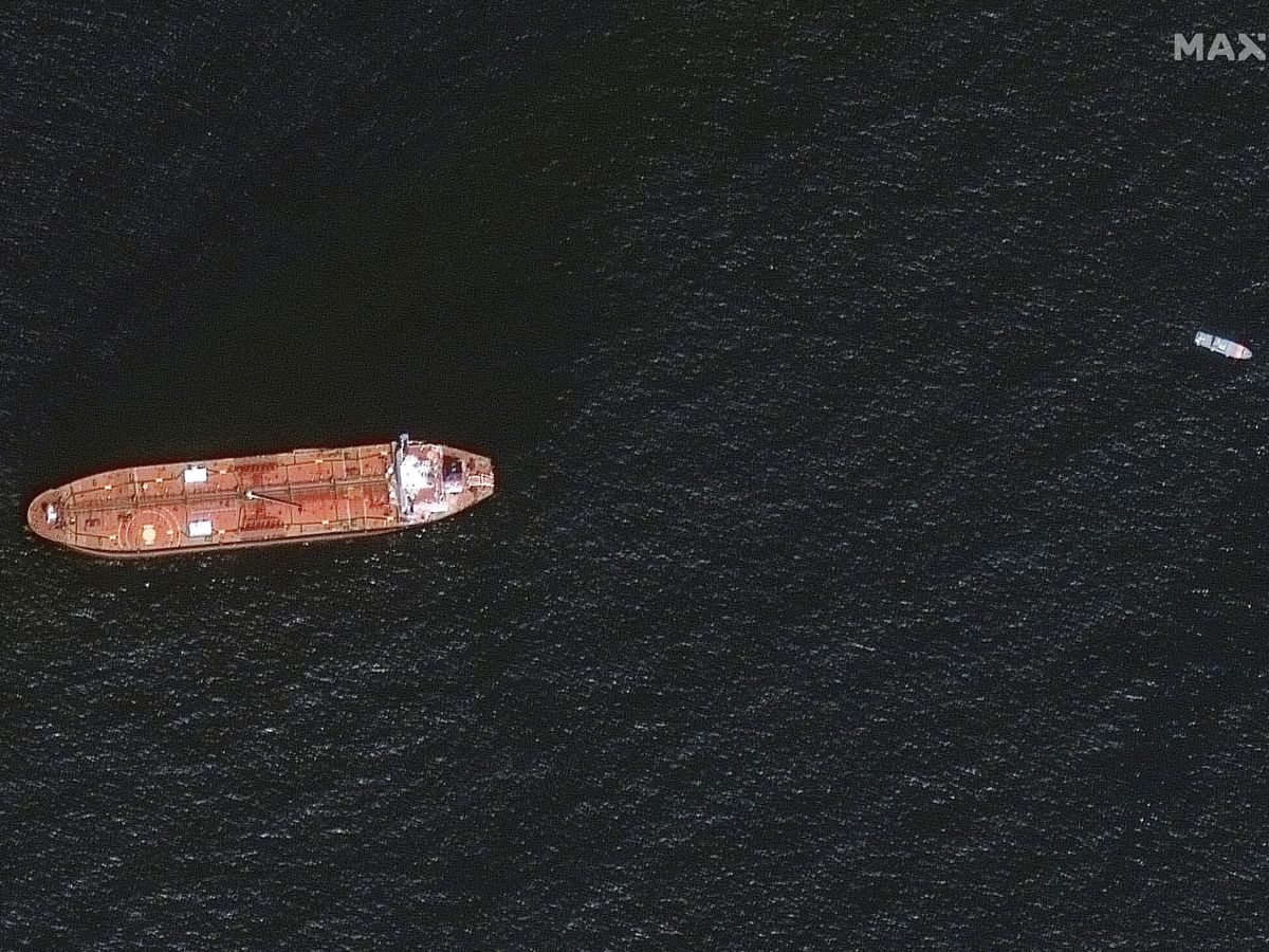 Foto: Imagen de satélite del buque Mercer Street. (Reuters)