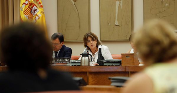 Foto: La ministra de Justicia, Dolores Delgado, este 11 de julio en el Congreso. (EFE)