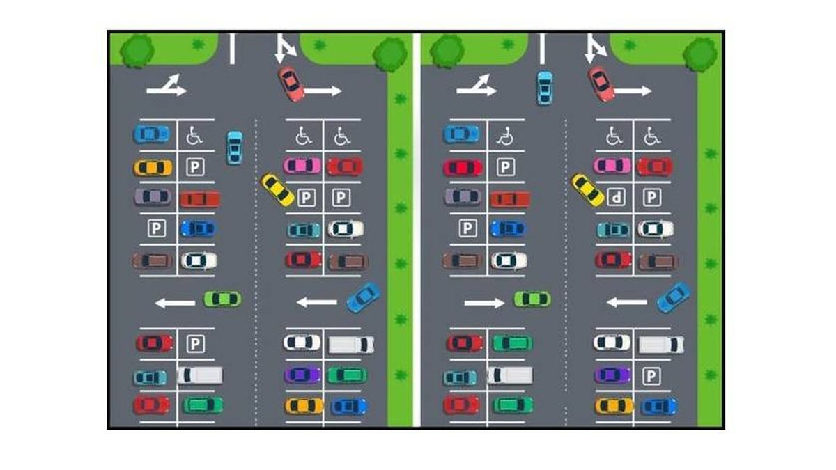 Acertijo viral: ¿eres capaz de encontrar las 10 diferencias que hay en el parking?