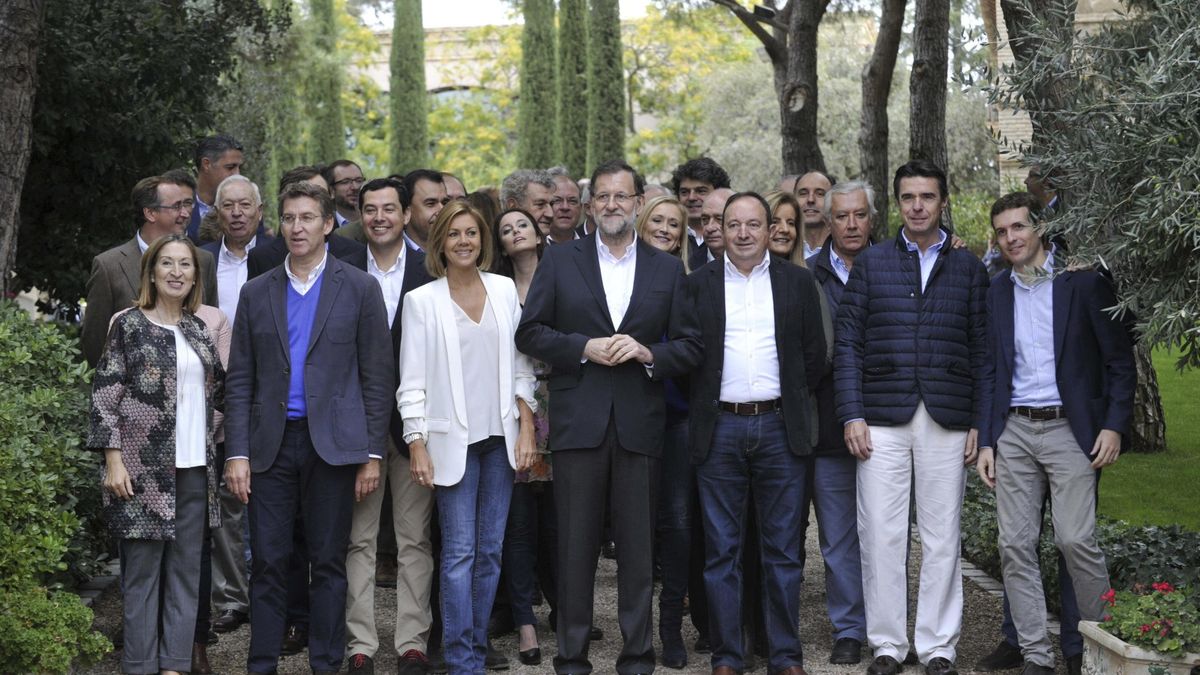 Rajoy aplaca la 'semana negra' y arenga: "Ofrecemos seguridad frente a eslóganes"