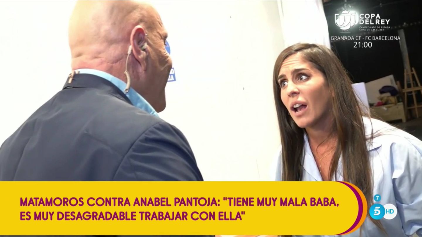 Anabel Pantoja y Kiko Matamoros, en 'Sálvame'. (Telecinco)