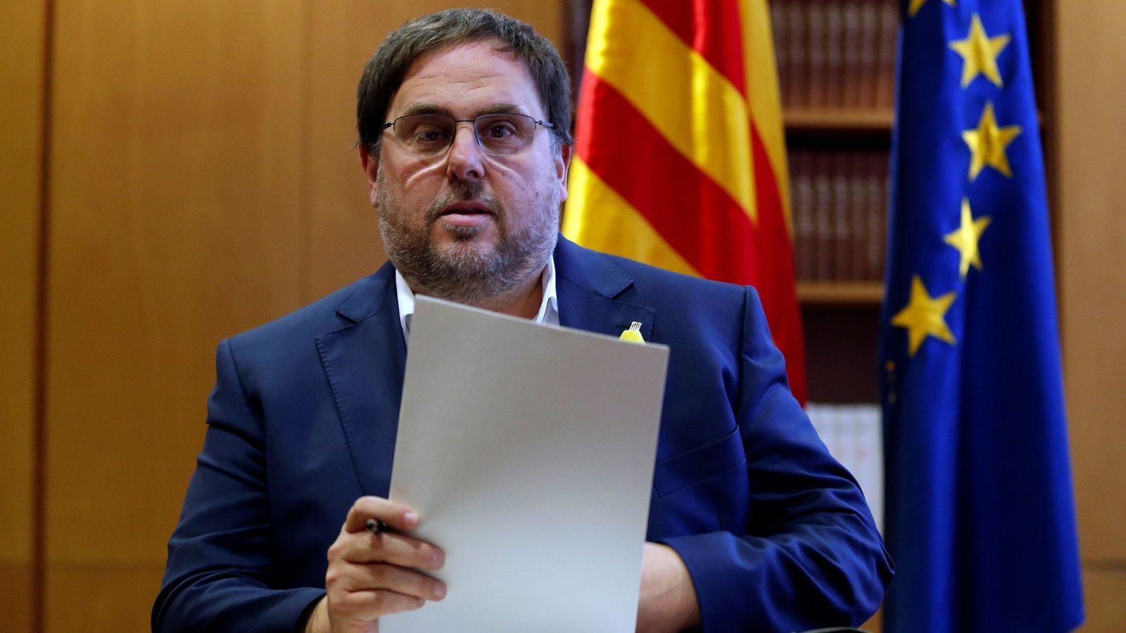 Foto: El vicepresidente cesado de la Generalitat, Oriol Junqueras, el pasado 31 de octubre. (EFE)