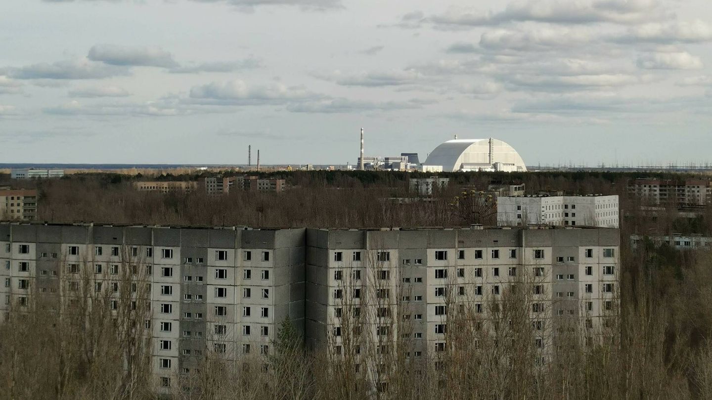 Planta de Chernóbil a lo lejos. (Cedida)