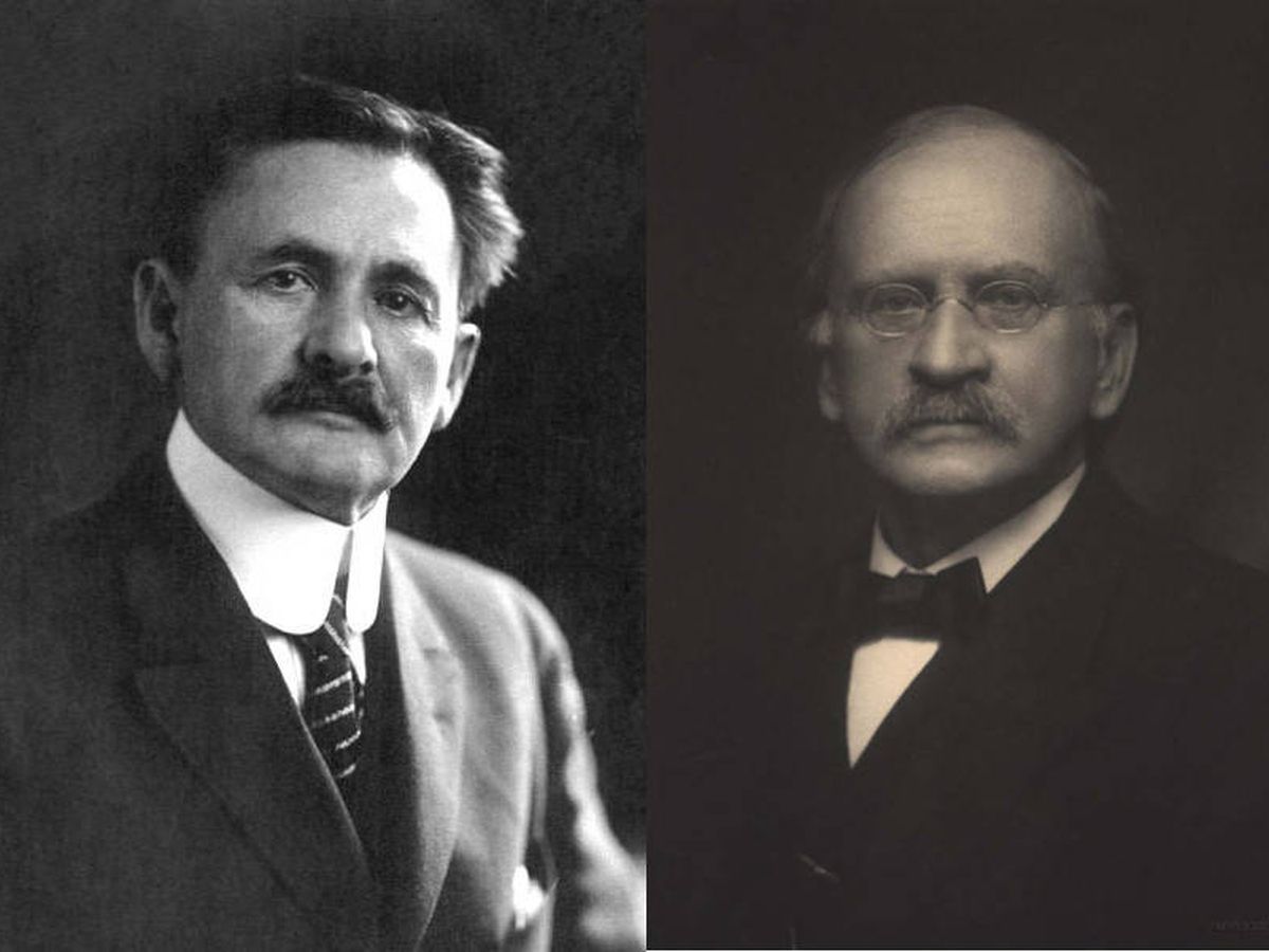 Foto: Los físicos Albert Abraham Michelson y Edward Morley