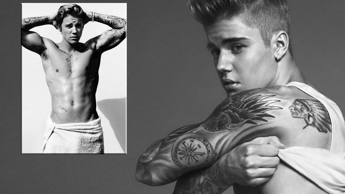 Instagram - Justin Bieber, semidesnudo y en toalla delante de Mario Testino