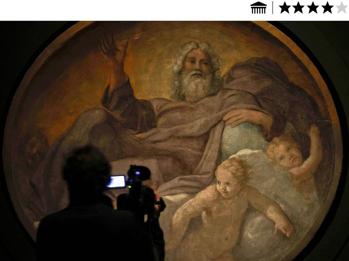 Foto: Exposición 'Annibale Carraci. Los frescos de la capilla Herrera', en el Museo del Prado de Madrid. (EFE/Emilio Naranjo)