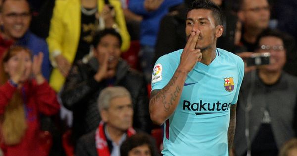 Foto: Paulinho celebra un gol con el Barça. (EFE)