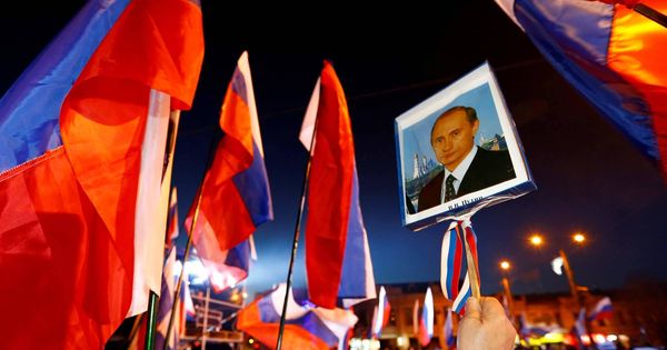 Foto: Celebración del quinto aniversario de la anexión de Crimea por parte de Rusia. (Reuters)