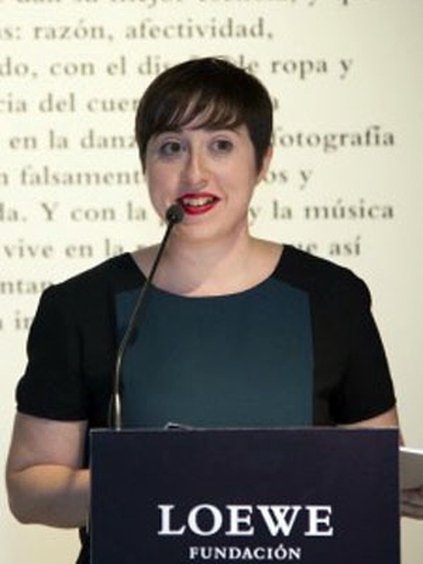 Elena Medel durante la entrega del Premio Loewe. (EFE)