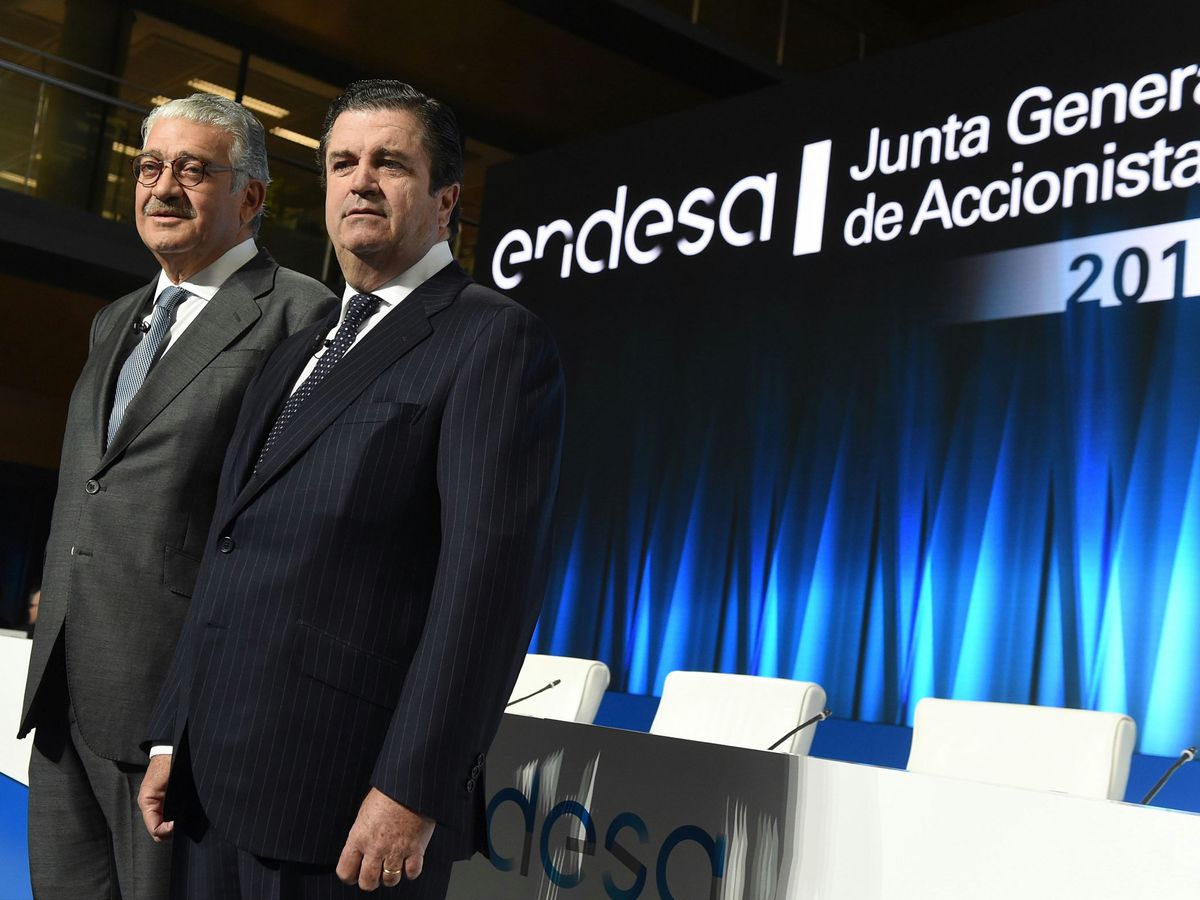 Foto: El expresidente de Endesa Borja Prado y el CEO, José Bogas. (EFE/Fernando Villar)