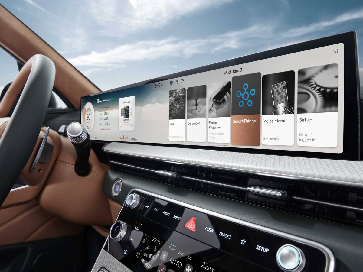 Foto: Con los futuros sistemas, podremos gestionar nuestro hogar desde el coche. (Hyundai)