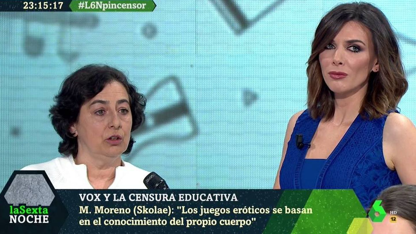 Marian Moreno, en el plató de 'La Sexta noche'. (Atresmedia).
