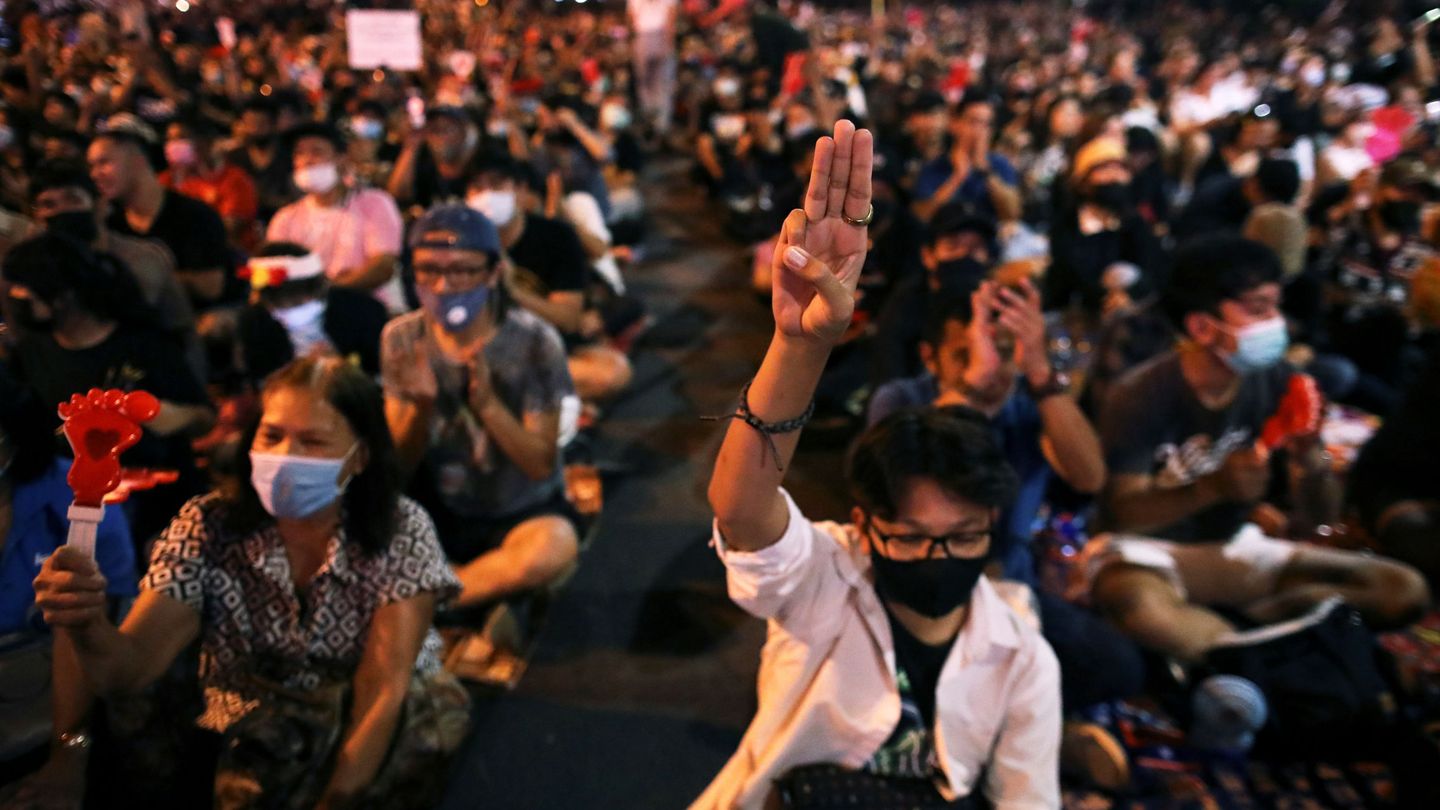 Protestas prodemocracia en Bangkok. (Reuters)