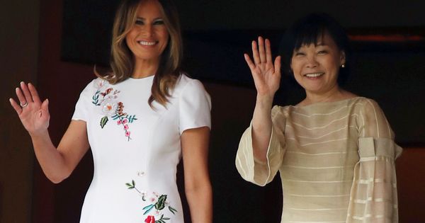 Foto: Melania Trump y Akie Abe, mujer del primer ministro japonés. (Reuters)