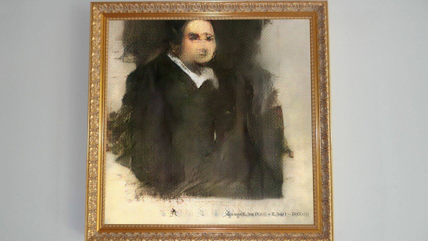 ‘Portrait of Edmond de Belamy' un cuadro creado por una IA.