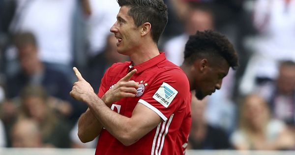 Foto: Robert Lewandowski celebra un gol marcado con el Bayern de Múnich. (Reuters)