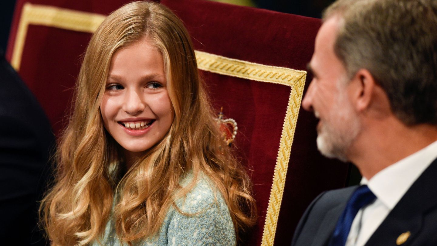 La princesa Leonor, en la mesa presidencial. (Reuters)