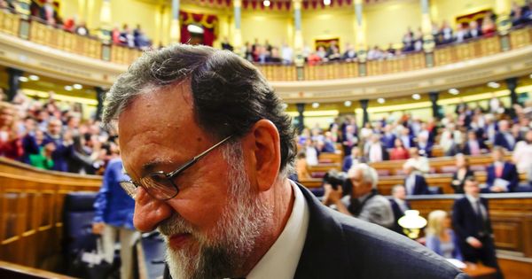 Foto: El presidente Mariano Rajoy en la segunda sesión de la moción de censura | REUTERS