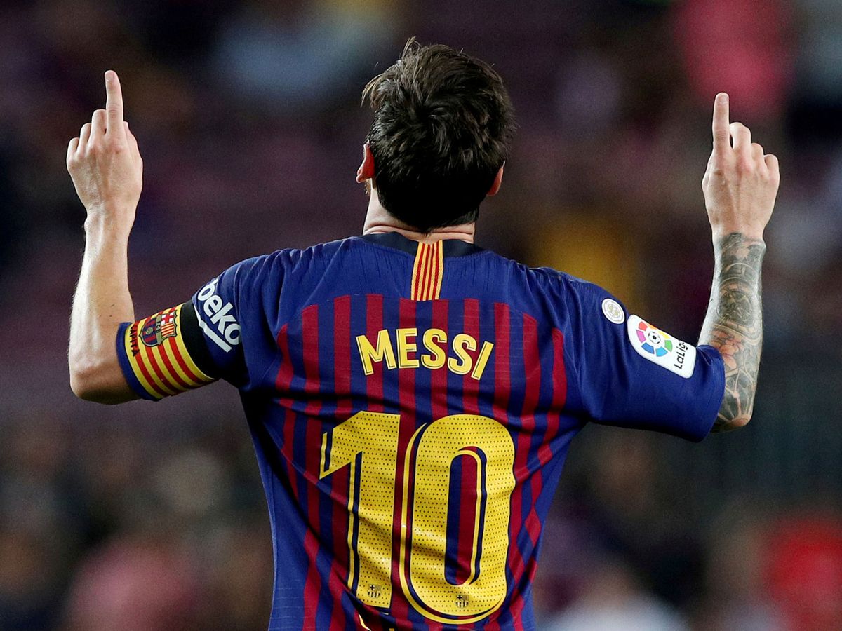Foto: Messi celebra un gol en el Camp Nou. (Reuters)