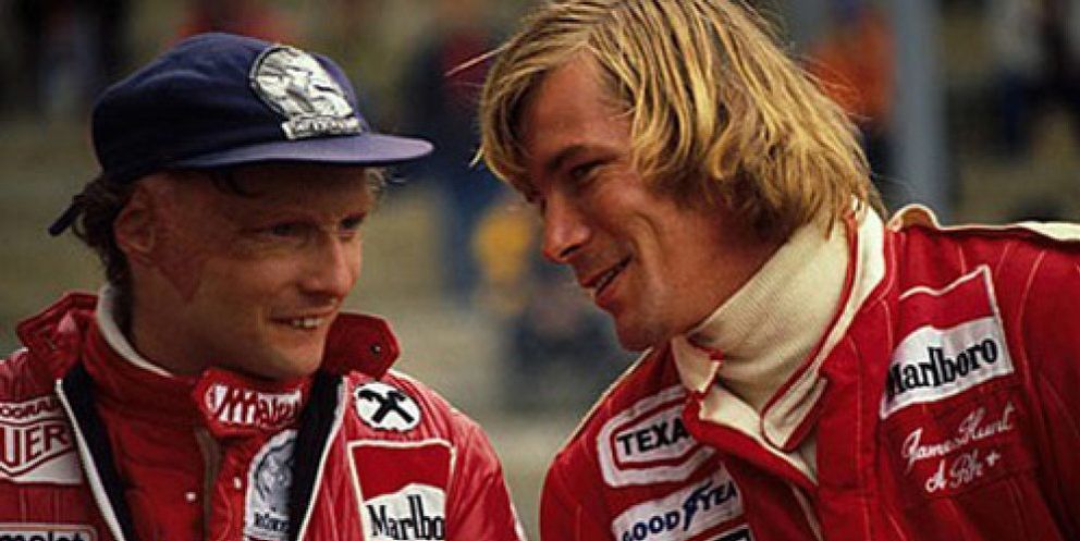Foto: James Hunt y Niki Lauda (i), rivales y amigos.