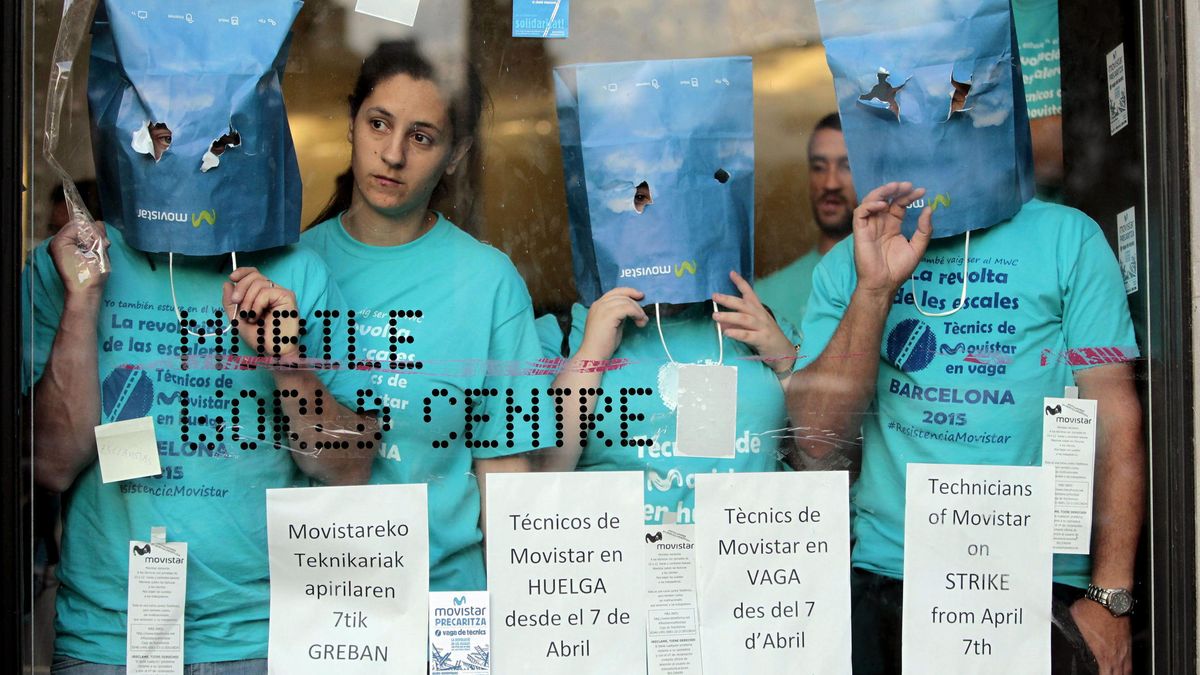 Subcontratados de Telefónica desalojan la sede del Mobile World Center en Barcelona
