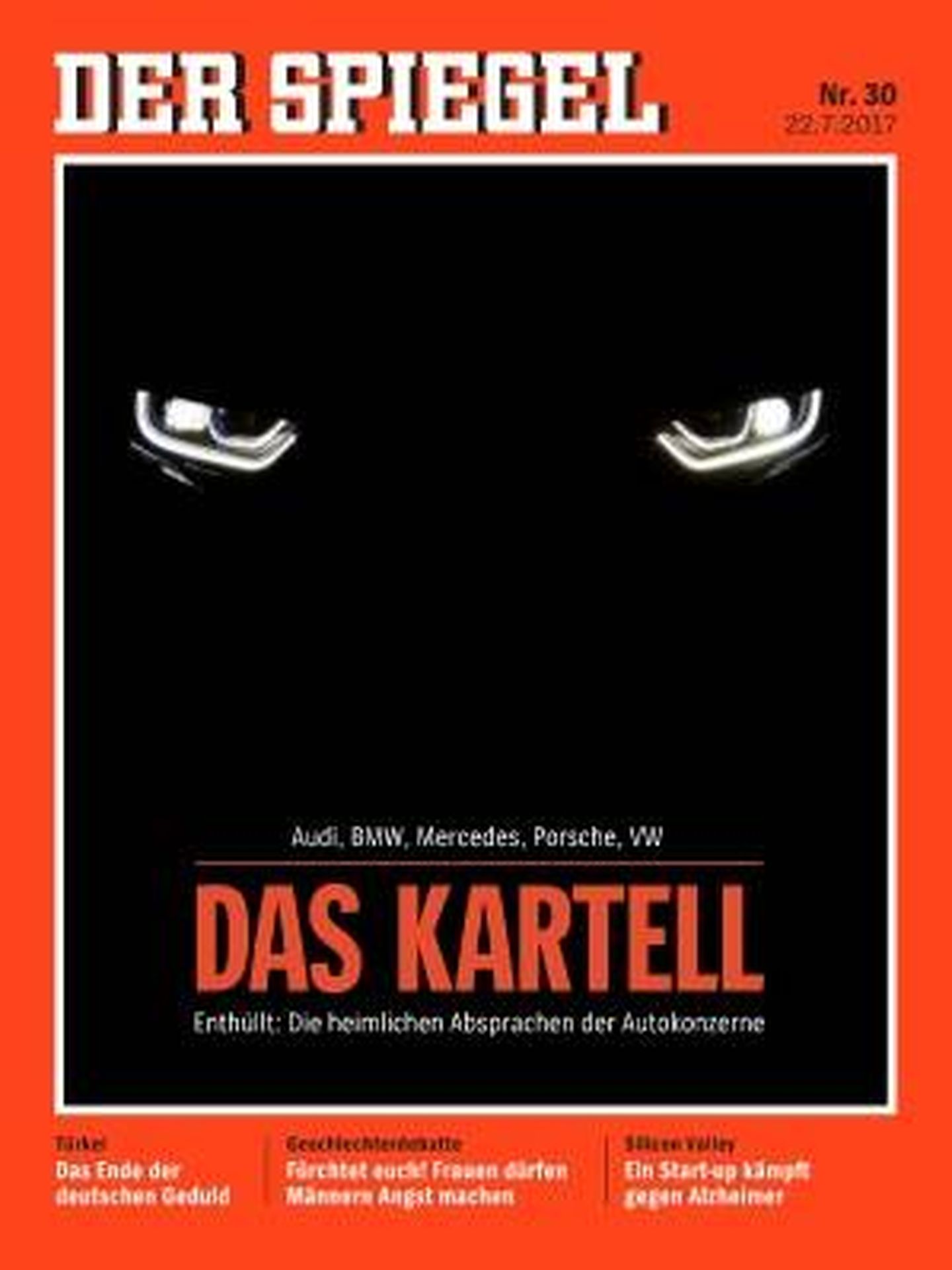 Portada del semanario 'Der Spiegel' con el reportaje sobre los fabricantes alemanes.