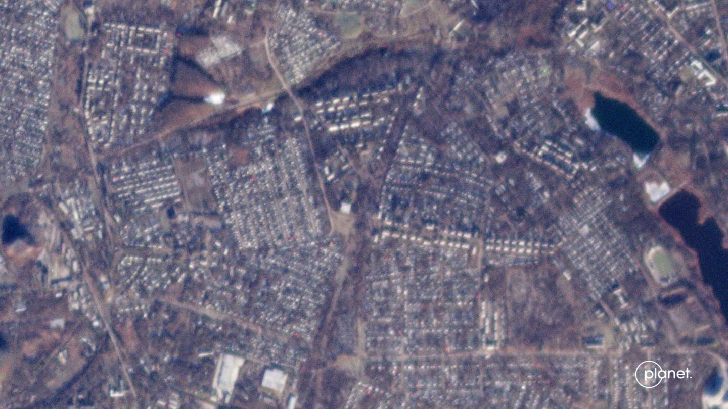 Imagen por satélite de la zona atacada. (Reuters)