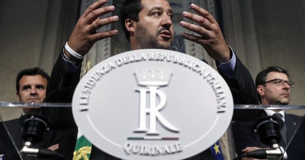 Foto: El líder de la Liga Norte, Matteo Salvini, habla durante una rueda de prensa tras su reunión con el presidente italiano, Sergio Mattarella. (EFE)