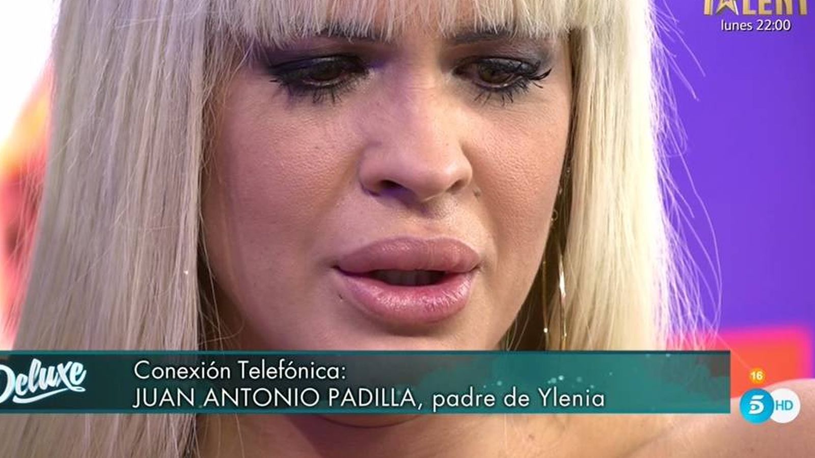 Foto: Ylenia, en 'Sábado Deluxe'. (Telecinco).