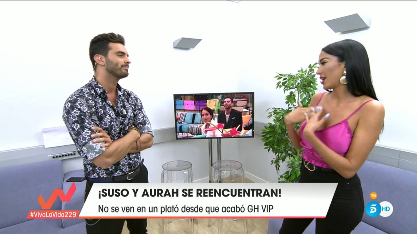 Suso y Aurah Ruiz, en 'Viva la vida'. (Telecinco)