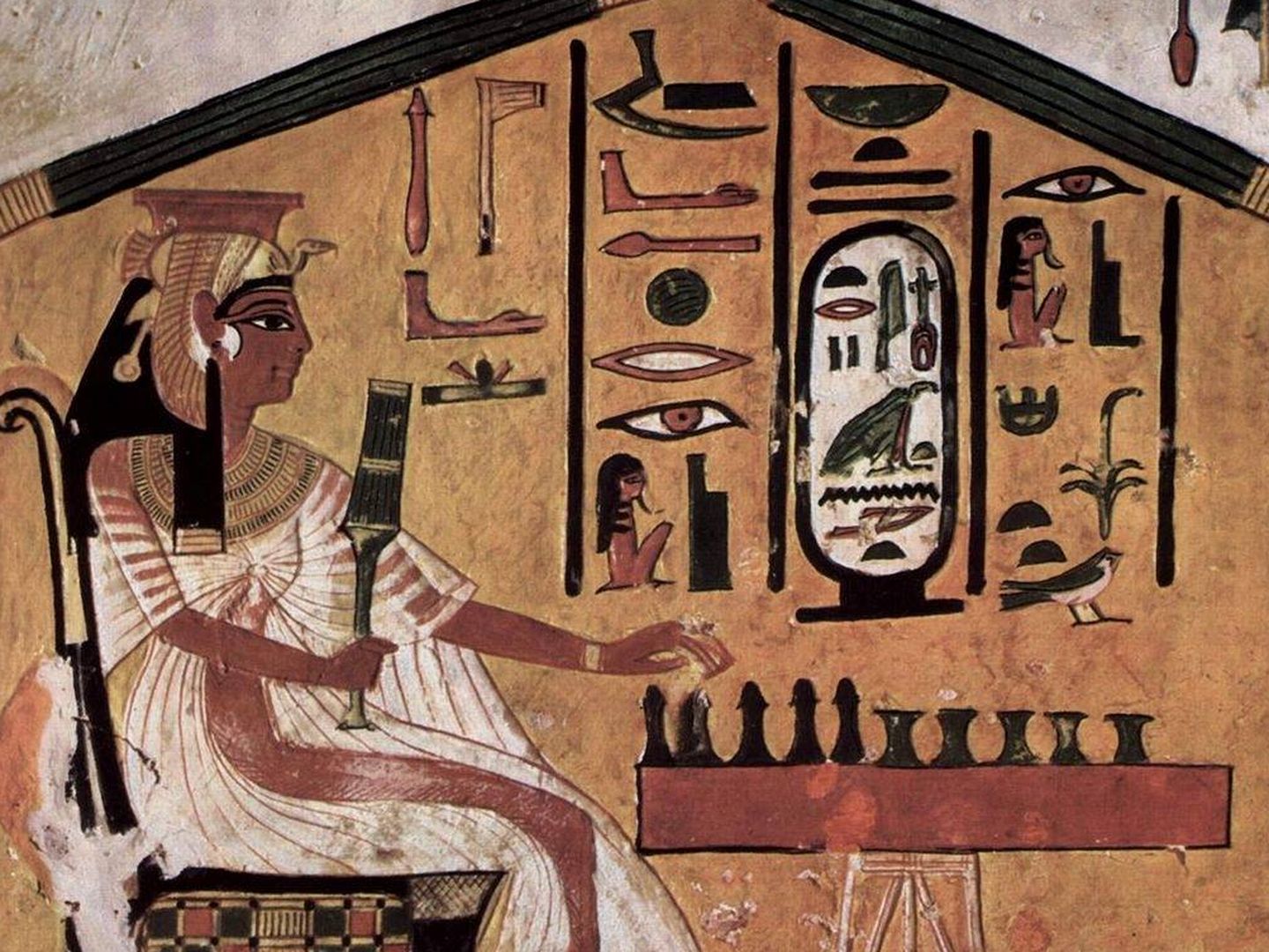 Pintura encontrada en el enterramiento de Nefertari. (CC/Wikimedia Commons)