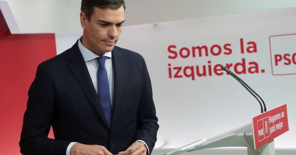 Foto: Pedro Sánchez, durante la rueda de prensa tras la reunión de la ejecutiva federal del PSOE celebrada el pasado viernes. (EFE)