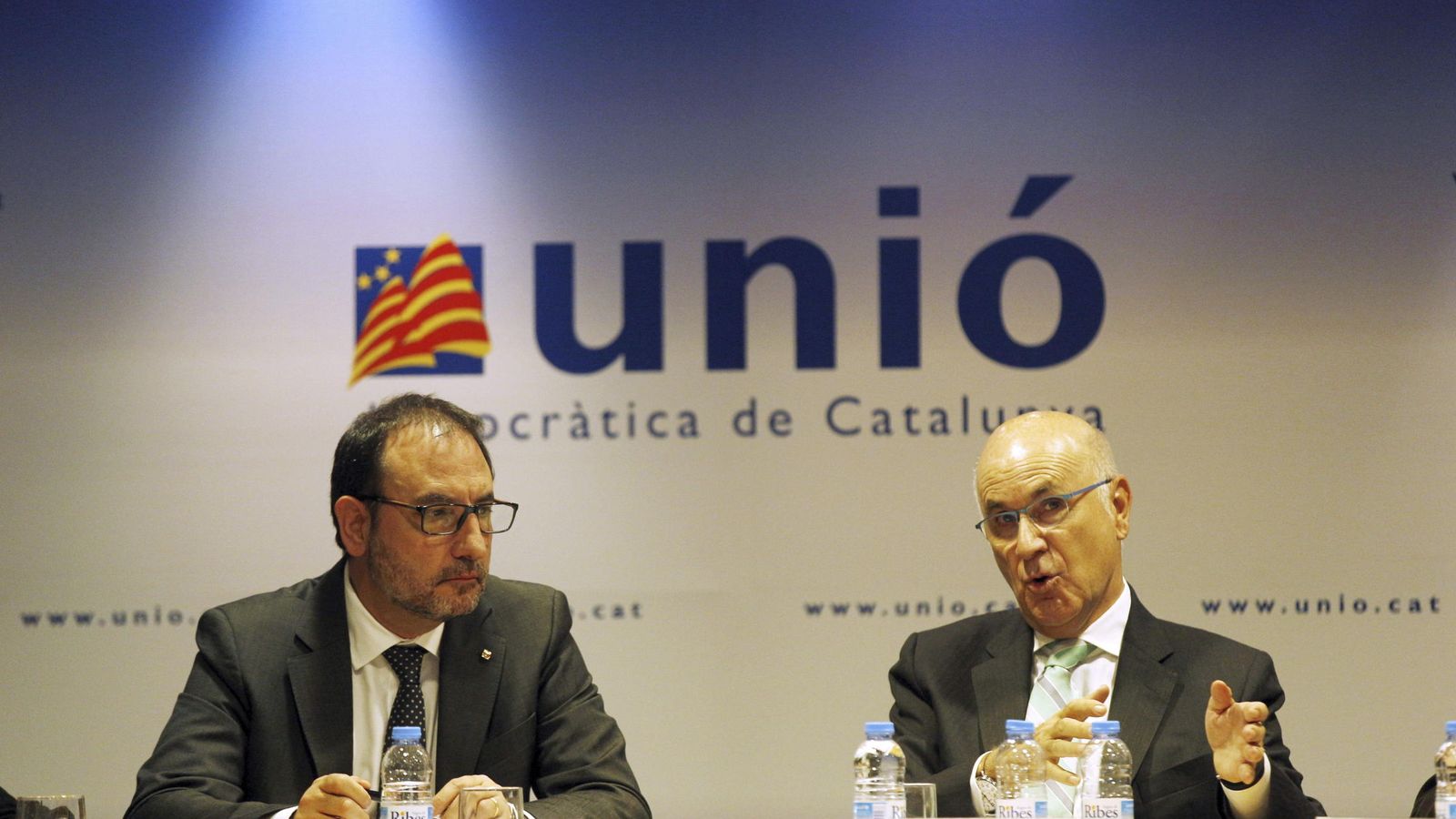 Foto: El presidente de Unió, Josep Antoni Duran Lleida (d), y el secretario general del partido, Ramon Espadaler. (EFE)