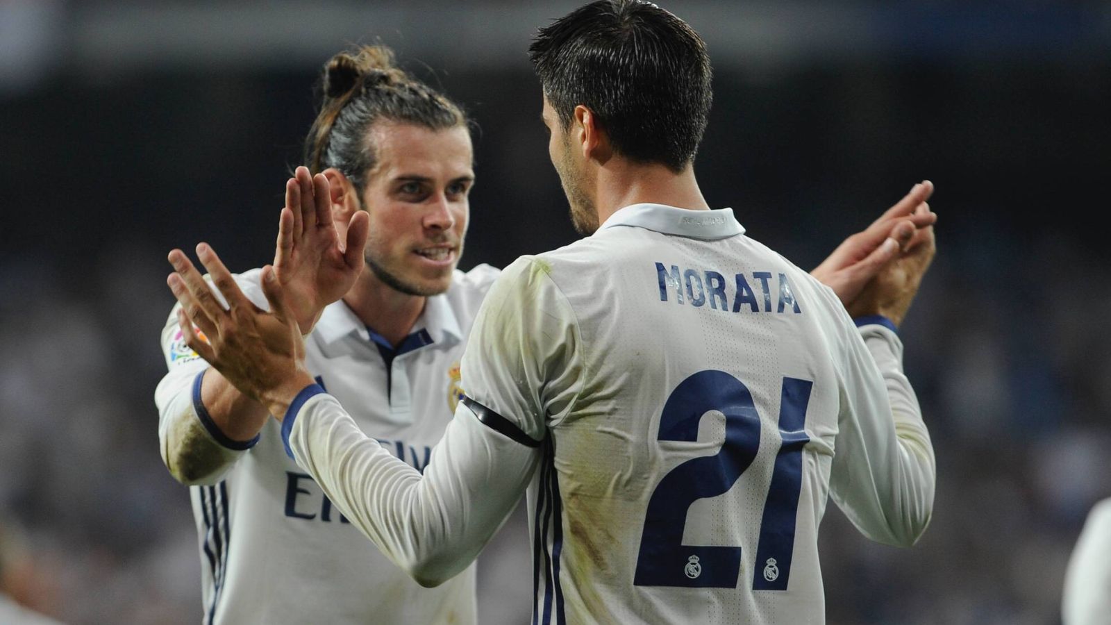 Foto: Bale y Morata celebran un gol (Cordon Press)